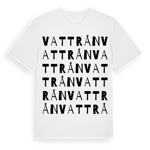 Vattrån ordlek t-shirt – ekologisk bomull t-shirt från Pinshirt