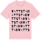 Pink Cotton t-shirt med Vattstan ordlek t-shirt