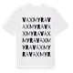 White t-shirt med Vaxmyra ordlek t-shirt