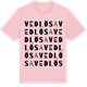 Pink Cotton t-shirt med Vedlösa ordlek t-shirt