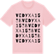Pink Cotton t-shirt med Vedyxa 153B ordlek t-shirt