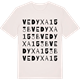 Vintage White t-shirt med Vedyxa 153B ordlek t-shirt