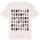Vintage White t-shirt med Vedyxa 153C ordlek t-shirt