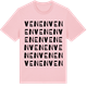 Pink Cotton t-shirt med Venen ordlek t-shirt