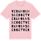 Pink Cotton t-shirt med Verkholmsberget ordlek t-shirt