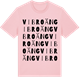 Pink Cotton t-shirt med Vibroäng ordlek t-shirt