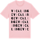 Pink Cotton t-shirt med Vicklinge ordlek t-shirt