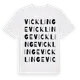 White t-shirt med Vicklinge ordlek t-shirt
