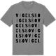 Mid Heather Gray t-shirt med Vigelsbo ordlek t-shirt