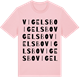 Pink Cotton t-shirt med Vigelsbo ordlek t-shirt