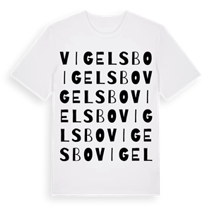 Vigelsbo ordlek t-shirt – ekologisk bomull t-shirt från Pinshirt