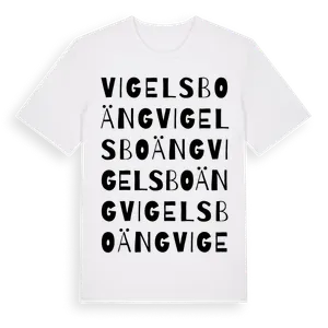 Vigelsboäng ordlek t-shirt – ekologisk bomull t-shirt från Pinshirt
