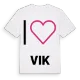 Jag älskar Vik t-shirt stort tryck