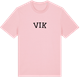 Pink Cotton t-shirt med Vik böjd t-shirt