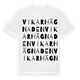 White t-shirt med Vikarhägnaden ordlek t-shirt