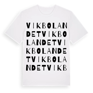 Vikbolandet ordlek t-shirt – ekologisk bomull t-shirt från Pinshirt