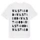 White t-shirt med Vikstaboda ordlek t-shirt