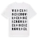 White t-shirt med Vilhelmineberg ordlek t-shirt