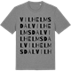Mid Heather Gray t-shirt med Vilhelmsdal ordlek t-shirt