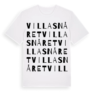 Villasnåret ordlek t-shirt – ekologisk bomull t-shirt från Pinshirt