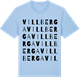 Blue Soul t-shirt med Villberga ordlek t-shirt