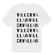 White t-shirt med Villervallan ordlek t-shirt