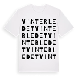Vinterledet ordlek t-shirt – ekologisk bomull t-shirt från Pinshirt