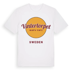 Vintertorpet cirkel t-shirt – ekologisk bomull t-shirt från Pinshirt