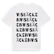 White t-shirt med Visbäcken ordlek t-shirt
