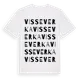 White t-shirt med Visseverka ordlek t-shirt