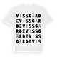 White t-shirt med Vissgärde ordlek t-shirt