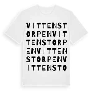 Vittenstorpen ordlek t-shirt – ekologisk bomull t-shirt från Pinshirt
