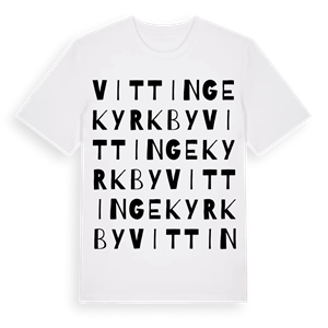 Vittinge kyrkby ordlek t-shirt – ekologisk bomull t-shirt från Pinshirt