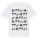 White t-shirt med Vittja ordlek t-shirt