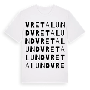 Vretalund ordlek t-shirt – ekologisk bomull t-shirt från Pinshirt