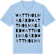Blue Soul t-shirt med Wattholma gård ordlek t-shirt