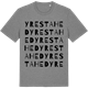 Mid Heather Gray t-shirt med Yrestahed ordlek t-shirt