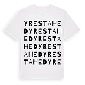 Yrestahed ordlek t-shirt – ekologisk bomull t-shirt från Pinshirt