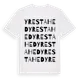 White t-shirt med Yrestahed ordlek t-shirt