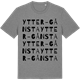 Mid Heather Gray t-shirt med Ytter-Gånsta ordlek t-shirt