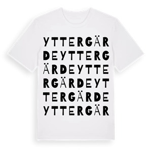 Yttergärde ordlek t-shirt – ekologisk bomull t-shirt från Pinshirt