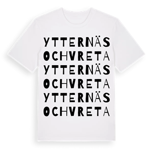 Ytternäs och Vreta ordlek t-shirt – ekologisk bomull t-shirt från Pinshirt