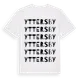 White t-shirt med Yttersby ordlek t-shirt