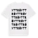 White t-shirt med Yttrö ordlek t-shirt