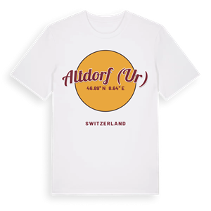 Altdorf (UR) cirkel t-shirt – ekologisk bomull t-shirt från Pinshirt