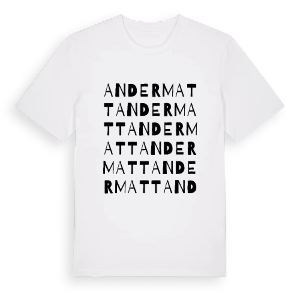 Andermatt ordlek t-shirt – ekologisk bomull t-shirt från Pinshirt