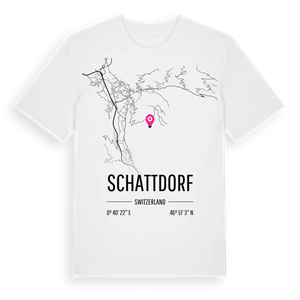 Schattdorf karta t-shirt – ekologisk bomull t-shirt från Pinshirt