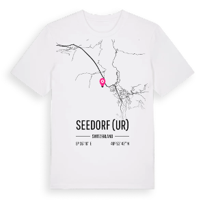 Seedorf (UR) karta t-shirt – ekologisk bomull t-shirt från Pinshirt