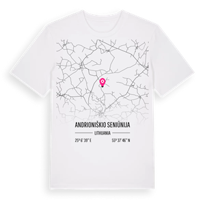 Andrioniškio seniūnija karta t-shirt – ekologisk bomull t-shirt från Pinshirt