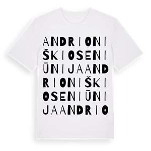 Andrioniškio seniūnija ordlek t-shirt – ekologisk bomull t-shirt från Pinshirt